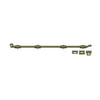 Deltana 42" Heavy Duty Offset Surface Bolt in Antique Brass finish