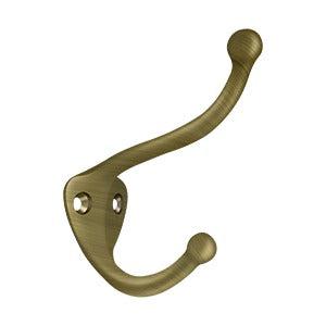 Deltana Coat and Hat Hook in Antique Brass finish