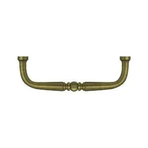 Deltana Traditional Wire Pull, 3 1/2" C-to-C in Antique Brass finish