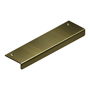 The Deltana Drawer, Cabinet, & Mirror Pull- 6" x 1 1/2" in Antique Brass finish.