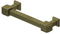 Deltana Manhattan Decorative Cabinet Pull, 4" C-to-C in Antique Brass finish