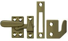 Deltana Small Window Lock / Casement Fastener in Antique Brass finish