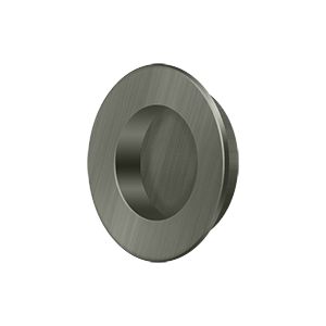 Deltana 1 7/8" Round Flush Pull in Pewter finish