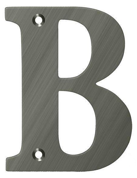 Deltana 4" Residential Letter B in Antique Nickel finish