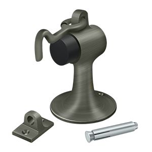 Deltana Cement Floor Mount Bumper with Hook and Eye in Pewter finish