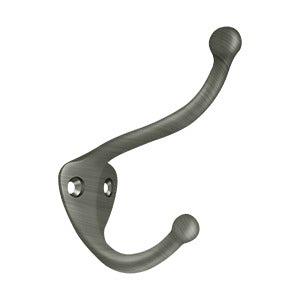 Deltana Coat and Hat Hook in Pewter finish