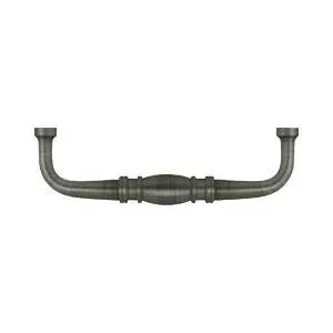Deltana Colonial Wire Pull, 4" CTC in Pewter finish