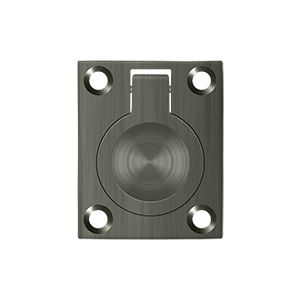 Deltana Flush Ring Pull, 1 3/4" x 1 3/8" in Pewter finish