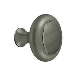 Deltana Heavy Duty Round Knob with Groove in Pewter finish