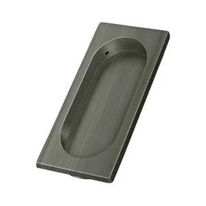 Deltana Large Flush Pull, 3 7/8" x 1 5/8" x 3/8" in Pewter finish