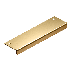 The Deltana Drawer, Cabinet, & Mirror Pull- 6" x 1 1/2" in Brushed Brass finish.