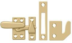 Deltana Small Window Lock / Casement Fastener in Satin Brass finish