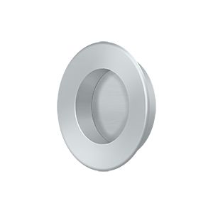 Deltana 1 7/8" Round Flush Pull in Satin Chrome finish