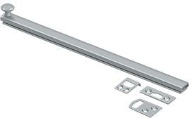 Deltana 12" Heavy Duty Concealed Screw Surface Bolt in Satin Chrome finish