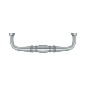 Deltana Colonial Wire Pull, 4" CTC in Satin Chrome finish