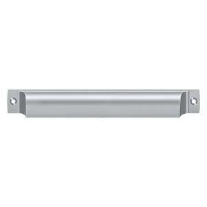 Deltana Rectangular Shell Pull, 7" in Satin Chrome finish