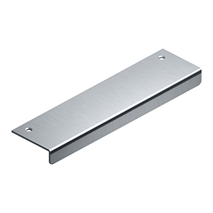 The Deltana Drawer, Cabinet, & Mirror Pull- 6" x 1 1/2" in Brushed Chrome finish.