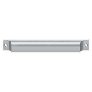 Deltana Rectangular Shell Pull, 7" in Satin Chrome finish