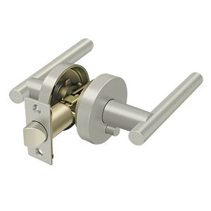 Deltana Mandeville Left Hand Privacy Lever in Satin Nickel finish