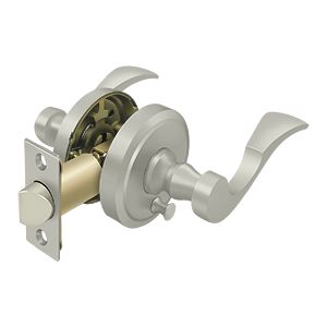 Deltana Privacy Left Hand Lacovia Lever in Satin Nickel finish