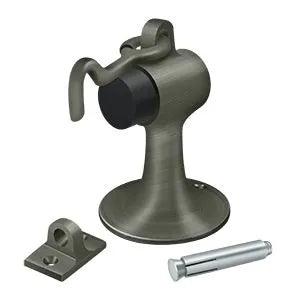 Deltana Cement Floor Mount Bumper with Hook and Eye Antique Nickel