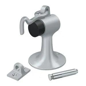 Deltana Cement Floor Mount Bumper with Hook and Eye Brushed Chrome