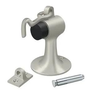 Deltana Cement Floor Mount Bumper with Hook and Eye Brushed Nickel