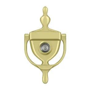 Deltana Door Knocker with Viewer Polished Brass