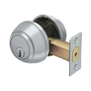 Deltana Double Cylinder Deadbolt-Grade 1 Brushed Chrome