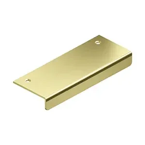 The Deltana Drawer, Cabinet, & Mirror Pull- 4" x 1 1/2" in Polished Brass finish.