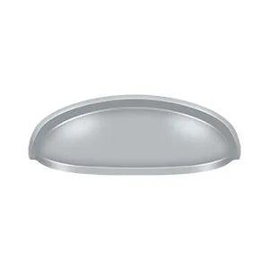 Deltana Elongated Shell Pull, 4 1/2" in Satin Chrome finish