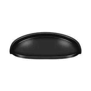 Deltana Elongated Shell Pull, 4 1/2" in Flat Black finish
