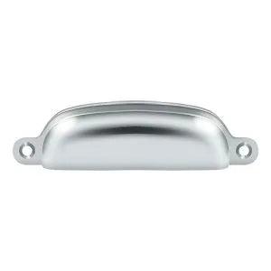 Deltana Exposed Shell Pull, 4" in Polished Chrome finish