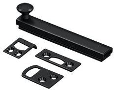 Deltana 4" Heavy Duty Concealed Scew Surface Bolt in Flat Black finish