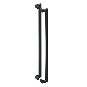 Deltana 48" Back-to-Back Modern Offset Pulls in Flat Black finish