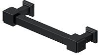 Deltana Manhattan Decorative Cabinet Pull, 4" C-to-C in Flat Black finish