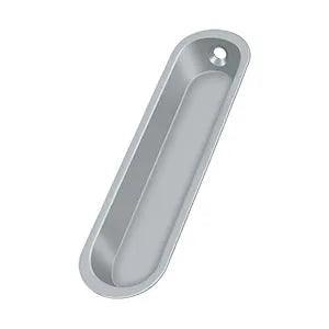 Deltana Flush Pull, 4" x 1" x 1/2" Brushed Chrome