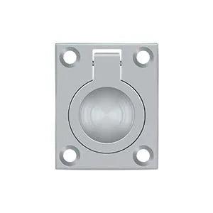 Deltana Flush Ring Pull, 1 3/4" x 1 3/8" Brushed Chrome