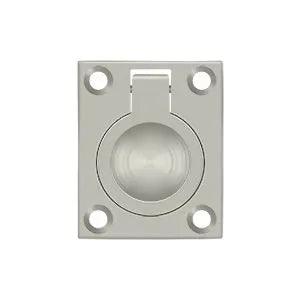 Deltana Flush Ring Pull, 1 3/4" x 1 3/8" Brushed Nickel