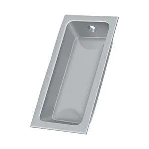 Deltana Large Flush Pull, 3 5/8" x 1 3/4" x 1/2" Brushed Chrome