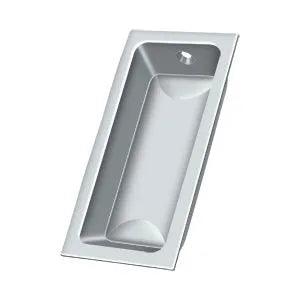 Deltana Large Flush Pull, 3 5/8" x 1 3/4" x 1/2" Polished Chrome