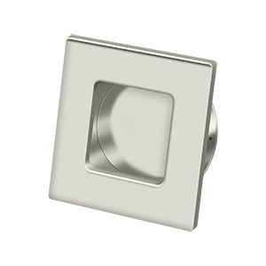 The Deltana 2 3/4" Square Heavy Duty Flush Pull in Lifetime Polished Nickel finish