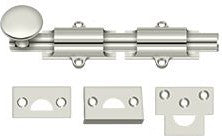 Deltana 6" Heavy Duty Surface Bolt in Lifetime Polished Nickel finish