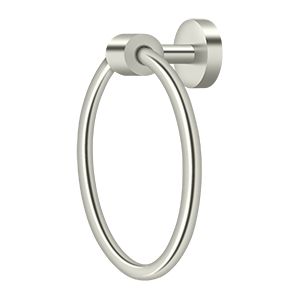 Deltana BBS Modern Series 6 1/2" Towel Ring in Lifetime Polished Nickel finish