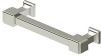 Deltana Manhattan Decorative Cabinet Pull, 4" C-to-C in Lifetime Polished Nickel finish