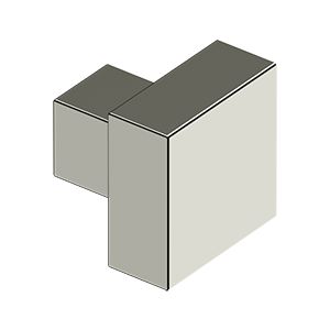 Deltana Modern Square Knob in Lifetime Polished Nickel finish