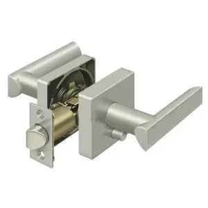 The Deltana Livingston Lever in Brushed Nickel finish.