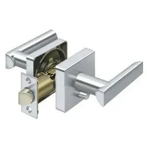 Deltana Livingston Left Hand Privacy Lever in Polished Chrome finish