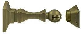 Deltana Magnetic Door Stop & Holder, 3 1/2" Antique Brass