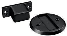 Deltana Magnetic Flush Stop & Door Holder Paint Black
